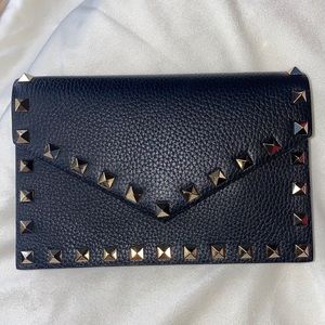 Valentino Rockstud-stud clutch bag